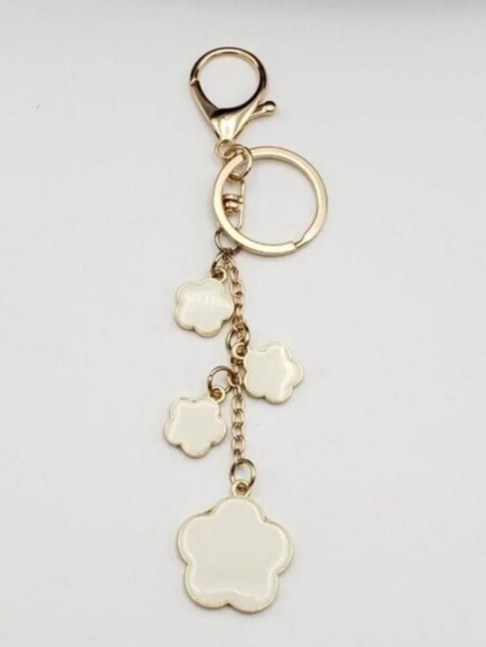 Louis Vuitton Gold Padlock 🔒 Key Set Authentic LV w/ Unbranded Flower Keychain - Picture 12 of 15